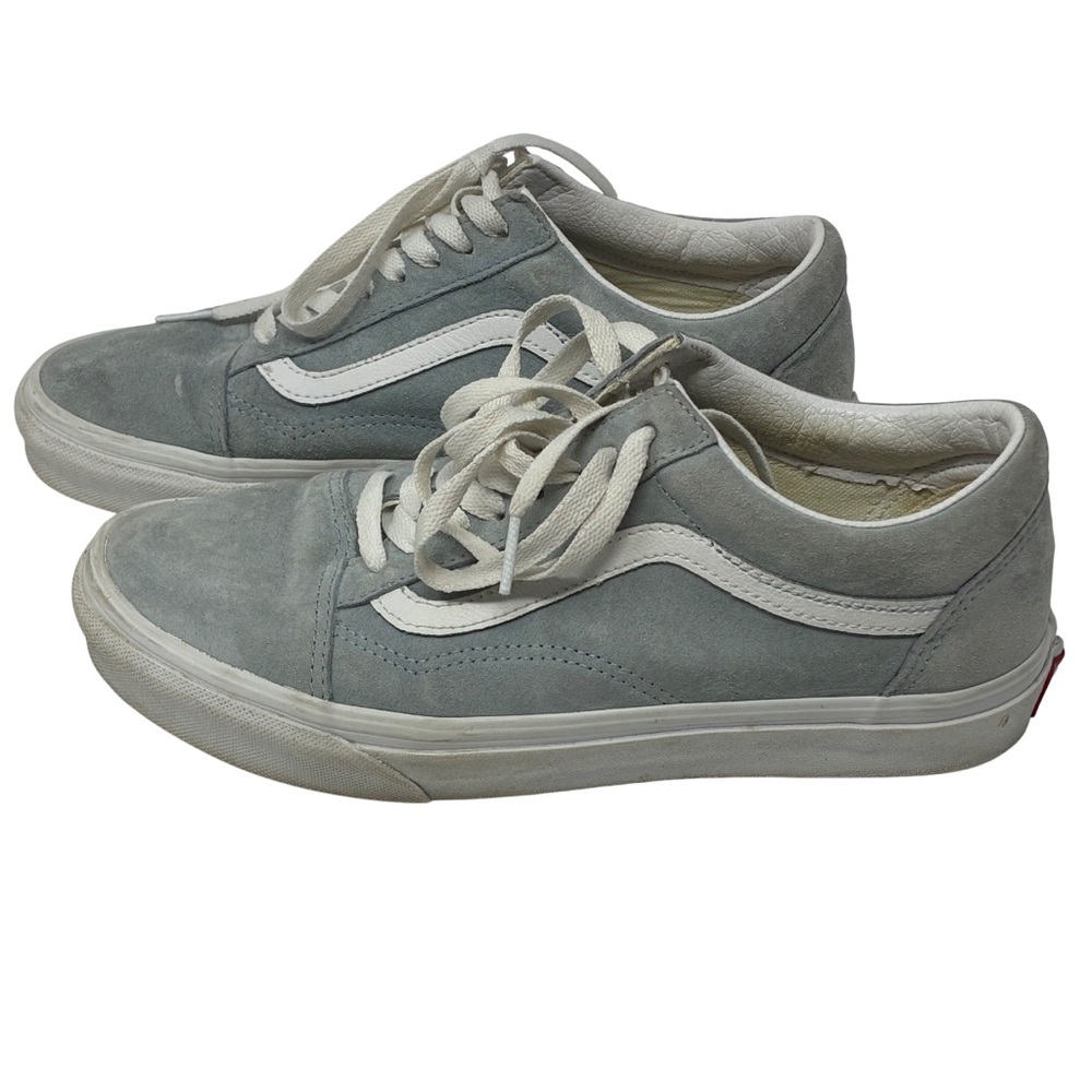 Vans Old Skool Low Top Skate Shoe Grayish Blue Women 9 Men 7.5